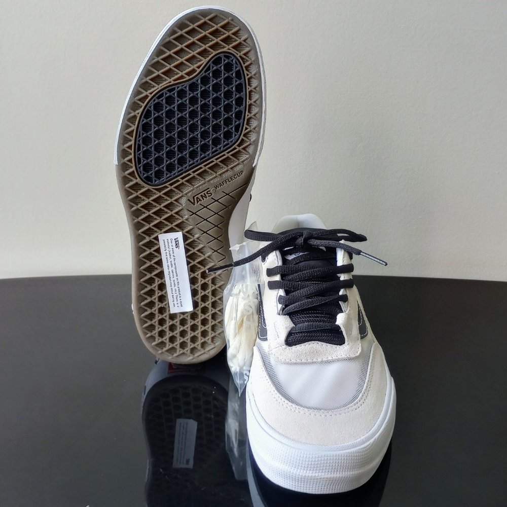 Vans Men's Wayvee Suede Mesh Sneaker in Nice Marshmallow / White - Picture 13 of 14